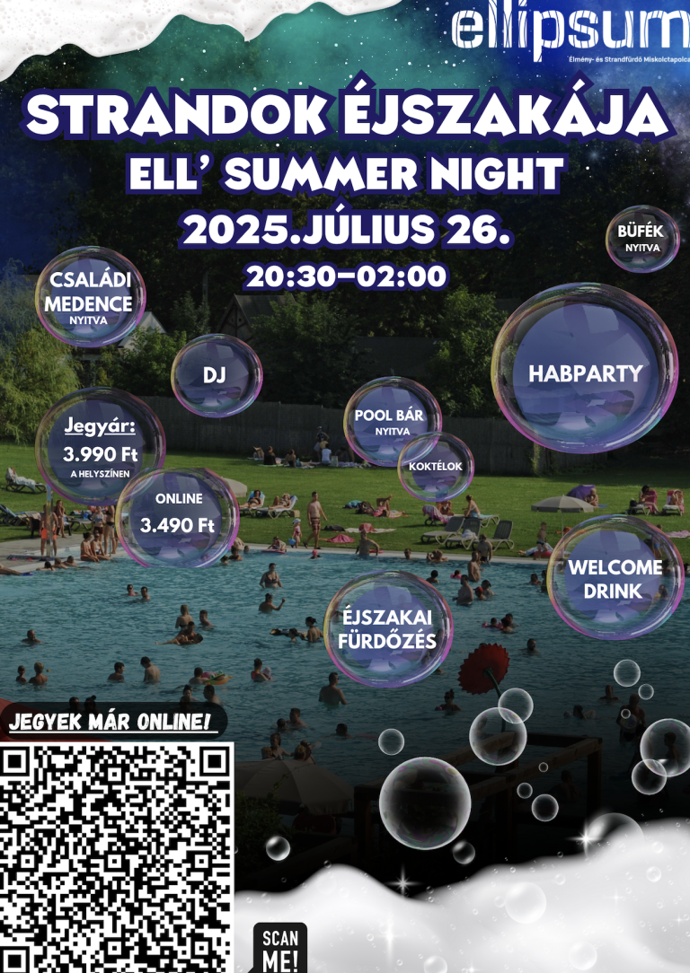 🌙💦 Ell’ Summer Night – Éjszakai fürdőzés, buli, hab és koktél! 🍸🎧